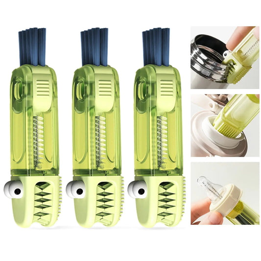 4 in 1 Cup Lid Cleaning Brush Cup Crevice Cleaning Tools Easy to Clean and Storage Cup Lid Gap Cleaner Multifunctional Bottle Cleaning Brush Home Kitchen Cleaning Tools - 3Pcs